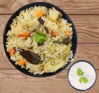 Veg Pulao with Raita and Pickle-Railofy